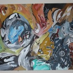 Hommage a Gfortin85 Acrylique sur Maconite 2 par 4 pieds Création : Avril 2016 